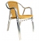 AAA Furniture AL-C Natural Rattan Aluminum Indoor/Outdoor Restaurant Chairs