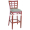 G&A Seating 9650 Checker Back European Beechwood Restaurant Bar Stools