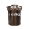 Outdoor Waste Receptacle with Rain Bonnet