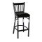 Cobra Barstool; Black Metal Frame with Black Vinyl Seat