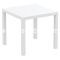 Ares Resin Square White Outdoor Restaurant Dining Table 31"