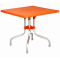 Orange Forza Square Folding Table by Compamia