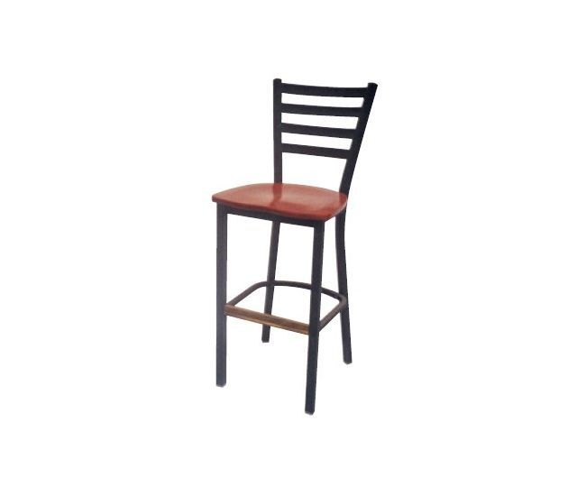 316BS Metal Ladder Back Bar Stool