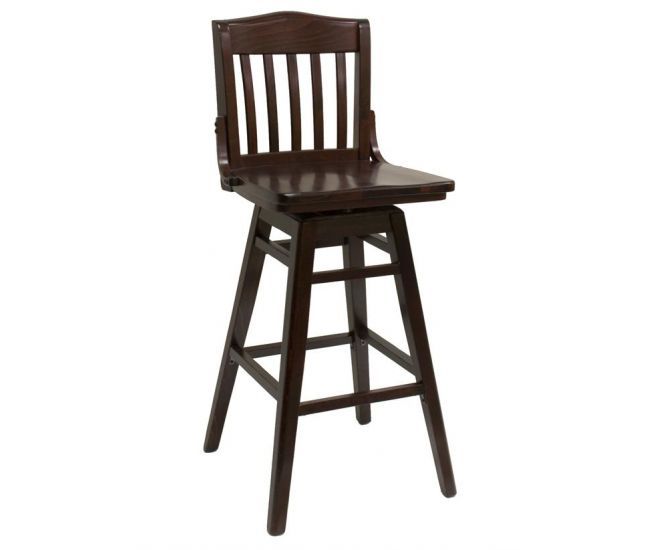 ATS Furniture 930-BSS Wood Restaurant Swivel Bar Stools