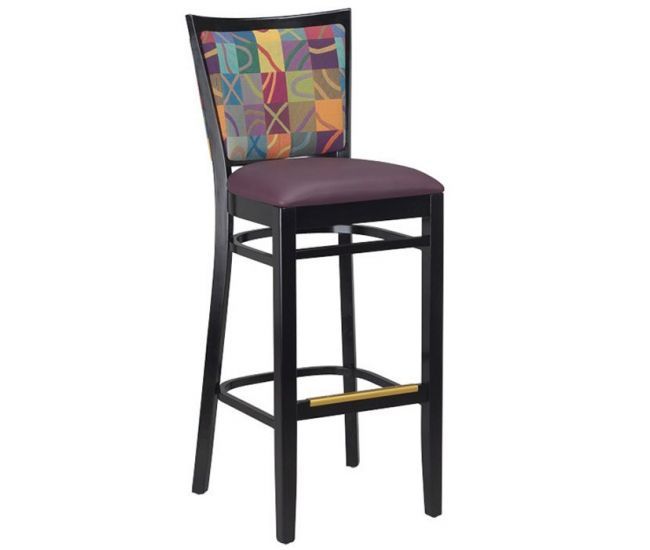 G&A Seating 9650FP Checker Back Restaurant Bar Stools