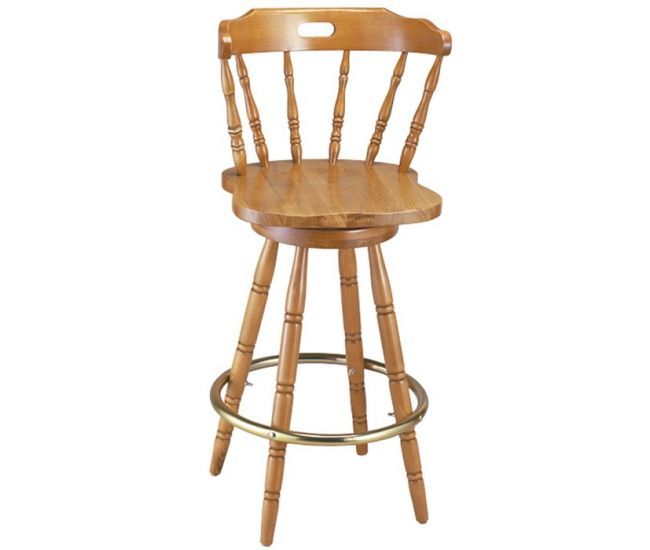 G&A Seating 9850 Colonial European Beechwood Restaurant Bar Stools