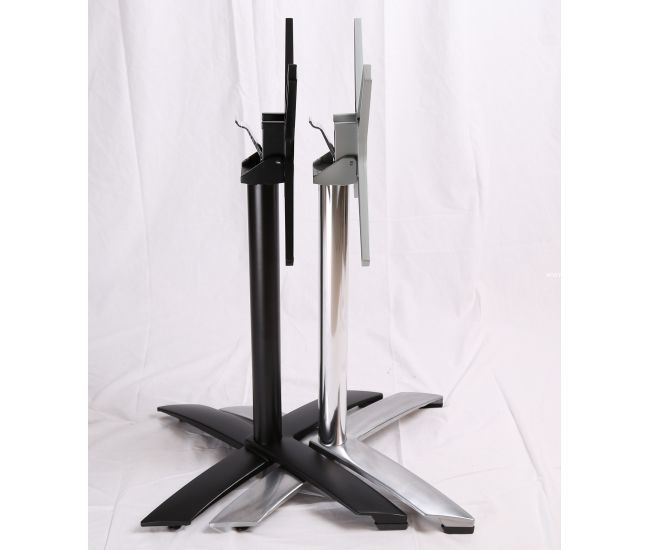 Folding Outdoor Aluminum Table Black Aluminum & Black Pictured