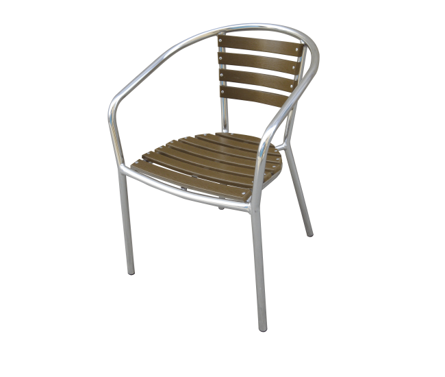 Pinzon Outdoor-Indoor Tan Synthetic Teak Arm Chair
