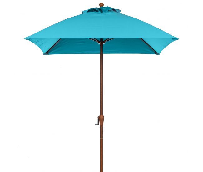 Wood Grain Pole, Turquoise Fabric