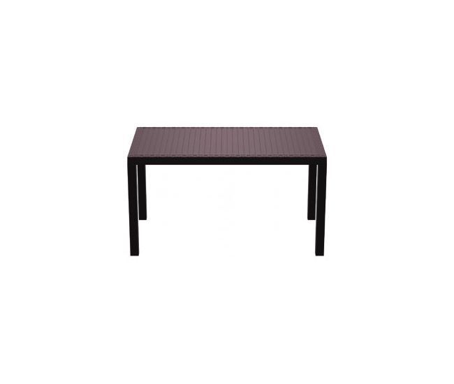 Brown Orlando Wickerlook 55" Rectangle Patio Dining Table