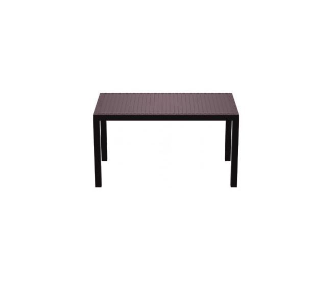 Brown Orlando Wickerlook 55" Rectangle Patio Dining Table