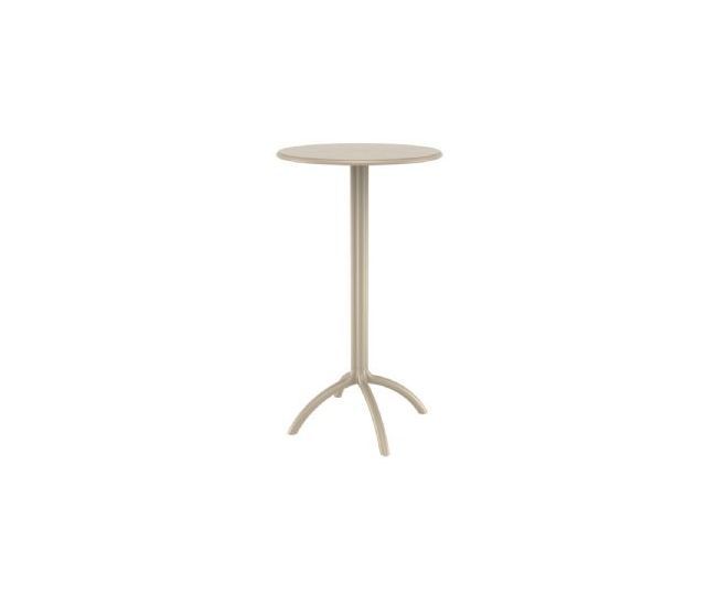 Dove Gray Octopus 24" Round Outdoor Bar Table