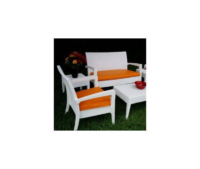 Shown in White with Orange Cushions Sold Separately