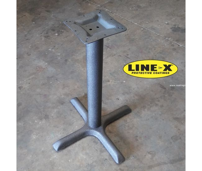 Line X Coated Outdoor Indoor Cast Iron Commercial & Restaurant Table Bases