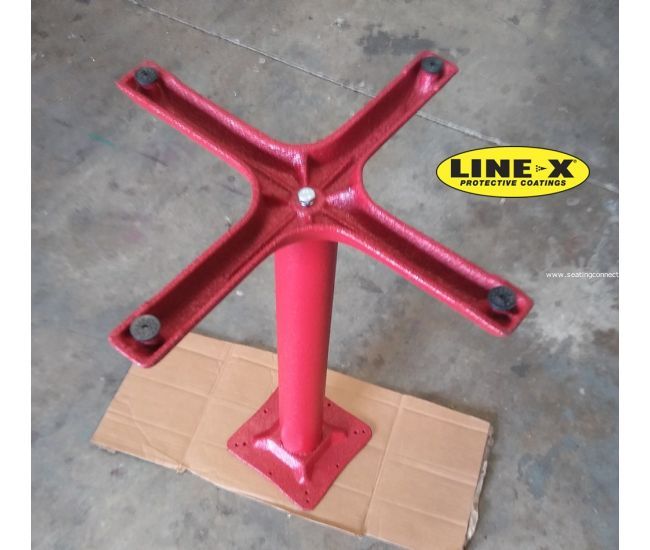 Line X Coated Outdoor Indoor Cast Iron Commercial & Restaurant Table Bases