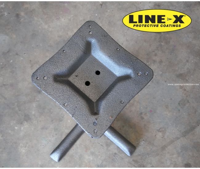 Line X Coated Outdoor Indoor Cast Iron Commercial & Restaurant Table Bases