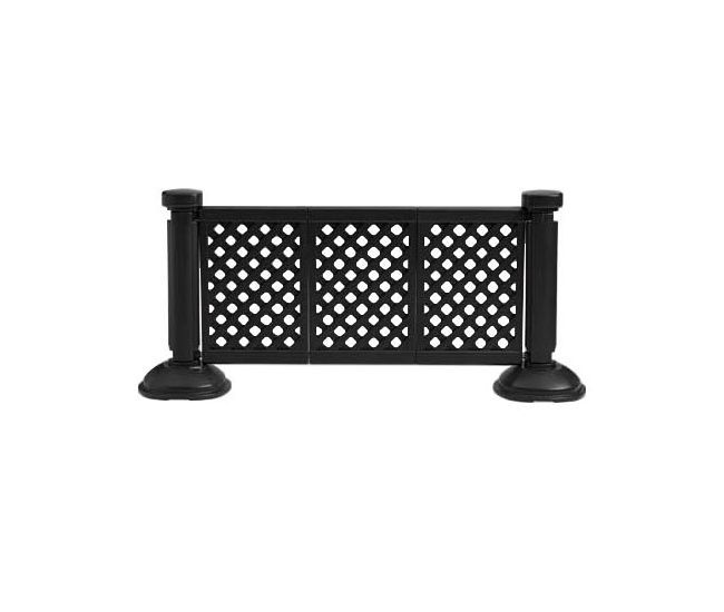 Black 3-panel fence