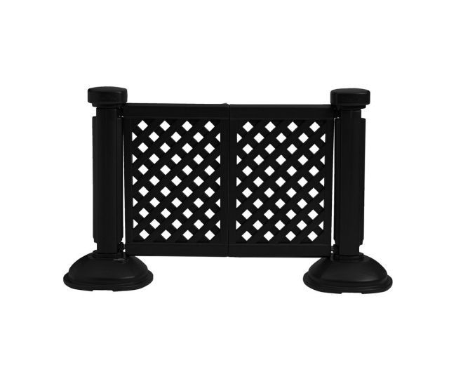 Black 2-panel fence