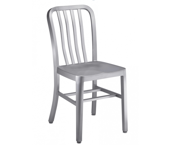 Brushed Aluminum Side Chairs