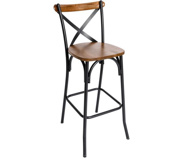 Henry Cross Back Barstool