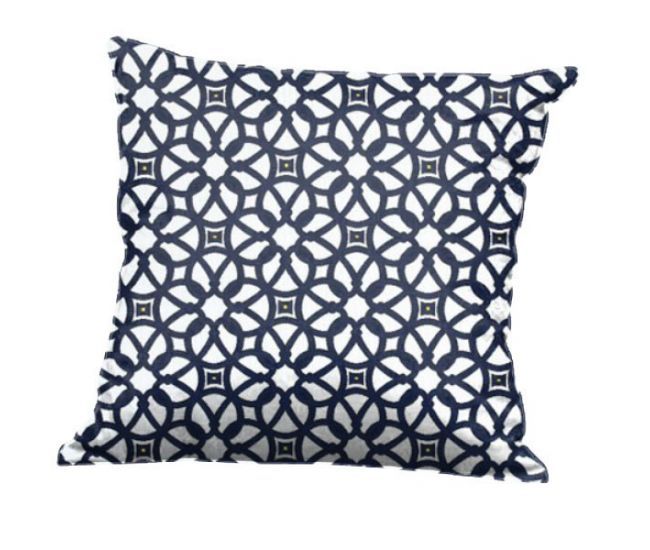 Luxe Indigo Canvas Throw Pillow