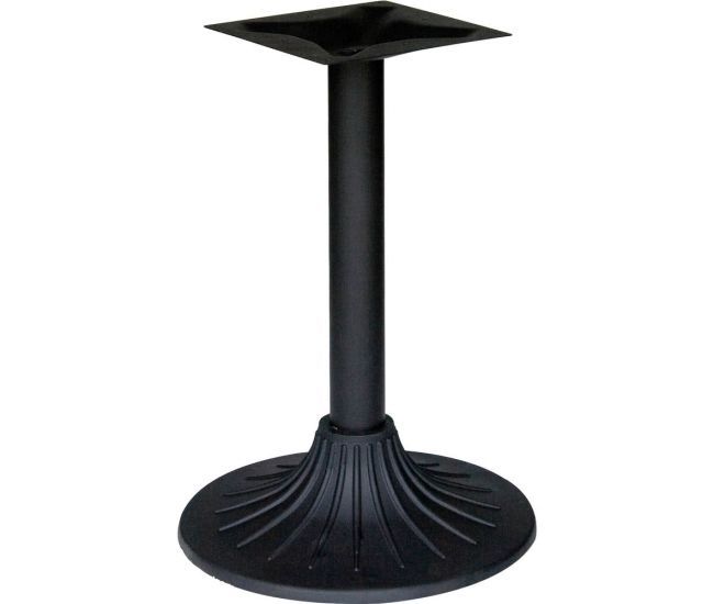 Niles 20" Round Table Base - Sand Black Finish