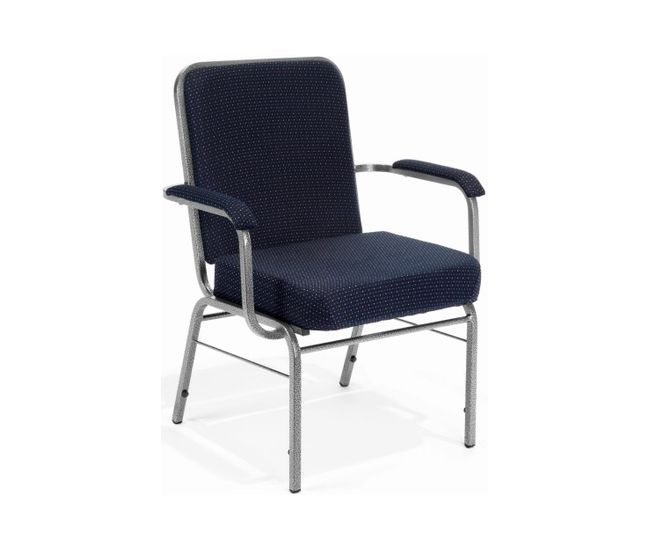 OFM Big & Tall Anti-Microbial Stack Chair with Arms 300-XL-VAM (Navy)